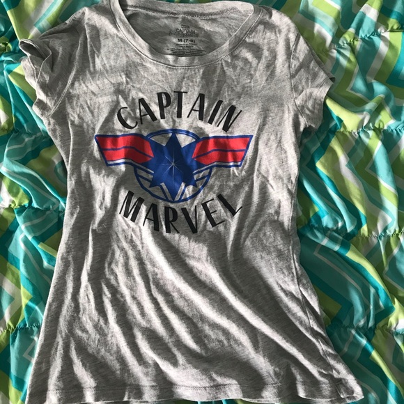 gray captain marvel shirt (barely ever worn) - Picture 1 of 3